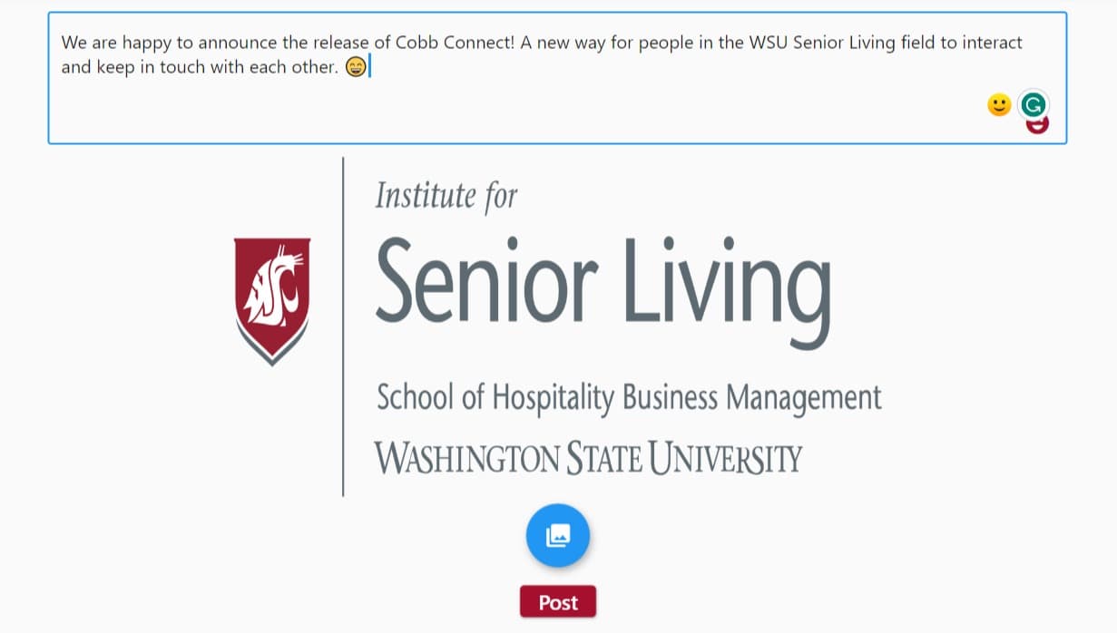 Post creation feature screenshot